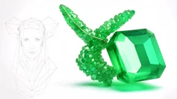 hypercubic sapphire emerald giant ear with teeth geometrically impossible