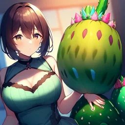 anime cactus in a dessert