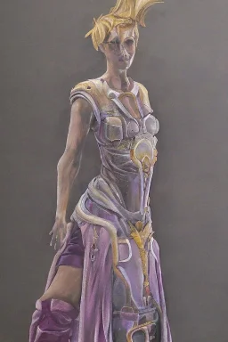 Full body portrait, painting, medium shot lady Aetherpunk