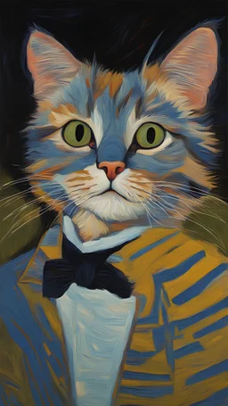 Kedi portesi, Van Gogh tarzında