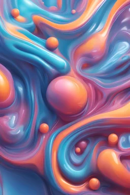 illustration background vector complex shape blur big 3D plastic macro liquid