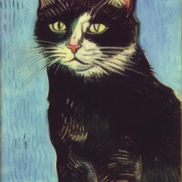 Portrait of a cat by Van Gogh