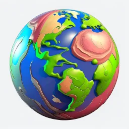 stylized planet, no background
