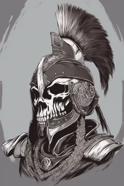 WARRIOR skull helmet, anime style, portrait