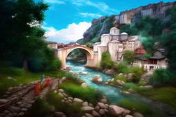 Realistic style, Mostar bridge