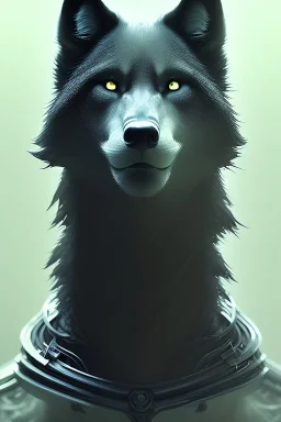 award winning portrait of a male anthropomorphic black wolf long vblack hair. character design by cory loftis, fenghua zhong, ryohei hase, ismail inceoglu and ruan jia. unreal engine 5, artistic lighting, highly detailed, photorealistic, fantasy