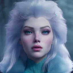 A portrait of a crystalised ices snow queen, atmospheric,fantasy, realistic, unreal engine 5, cinematic lighting, octane render.