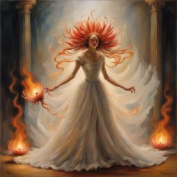 Flaming protea dance.. Modifiers: fantasy ethereal fantastic view crisp quality Dante Gabriel Rossetti Gustav Klimt dreamy Francisco Goya Epic Steve Hanks translucent Stephen Gammell Esao Andrews enchanting Serge Marshennikov Camille rose Garcia August Malmstrom Giovanni di Paolo