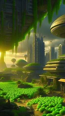 busy alien city, organic structures, tropical, star wars, 4k, hyperrealistic