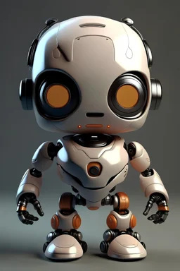 Stylized kawai mini robot in animation style 3d