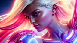 Lexica Aperture v2 Hyper detailed ultra sharp, trending on artstation, vibrant aesthetic, smiling blonde ethereal subtle (((smiling)))+++ luminous heavenly goddess, angel, colorful, psychedelic, ornate, intricate, digital painting, concept art, smooth, sharp focus, illustration, not human anthropomorphic alien cyborg, art by artgerm and greg rutkowski and h. r. giger, louis royo, salvador dali, 8 k, unreal engine 4