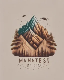 Mountains and trees logo design