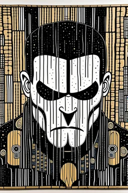 punisher sku;; in the style of Hiroshi Nagai
