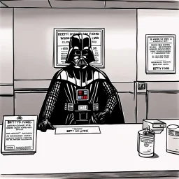 Darth Vader checking into the Betty Ford Clinic