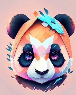 A detailed illustration face ninja panda, fire, t-shirt design, in the style of Studio Ghibli, pastel tetradic colors, 3D vector art, cute and quirky, fantasy art, watercolor effect, bokeh, Adobe Illustrator, hand-drawn, digital painting, low-poly, soft lighting, bird's-eye view, isometric style, retro aesthetic, focused on the character, 4K resolution, photorealistic rendering, using Cinema 4D, vector logo, vector art, put word "FuriuS", 2d, emblem, 2d, use pasten colors