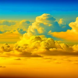 yellow clouds in the heaven