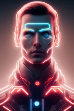 cyberpunk, head, men, portrai, tron