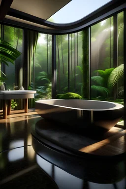 Mineral baths incorporating lot more technology then wildlife with a luxury touch spa in the rainforest
