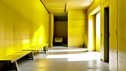 Yellow concrete—The warmth of yellow can be evoked in the rough texture of concrete, creating a sense of solidity and warmth at the same time.