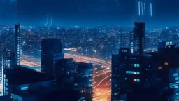 Clear Focus, High resolution, Cyberpunk skyline
