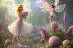 one very little beautiful fairy on a big crystal subtle flower in a galactic ambiance, transparent petals, delicate colors, in the foreground, full of details, smooth, bright sunshine，soft light atmosphere, light effect，vaporwave colorful, concept art, smooth, extremely sharp detail, finely tuned detail, ultra high definition, 8 k, unreal engine 5, ultra sharp focus