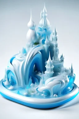 Theme park make out of ice 3D design