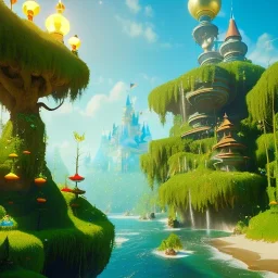 cute disney animation style landscape, 8k resolution, ultra hyperdetailed, Unreal Engine 5, very small details, realistic, normal colours, realistic lighting, complex 3d render, cinema 4d