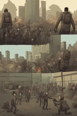 The Walking Dead Universe in the style of Half-Life