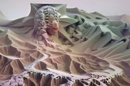 hyperrealistic, dump, hills, smog, with pollution, double exposure photography, colourful nature, clean sharp focus, on white background, Fractal Geometry, sacred geometry, hyper detailed,