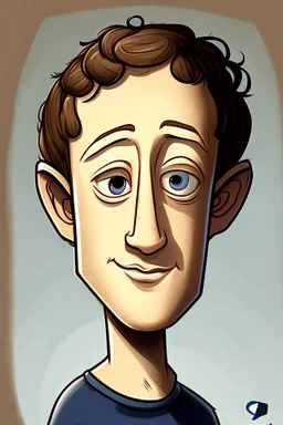 Mark Zuckerberg CEO, Meta .cartoon 2d