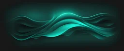 teal green glowing designs on black color gradient background blurred neon color flow, grainy texture effect futuristic fridge design