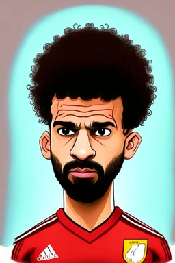 mo salah player cartoon 2d