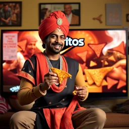 Vishnu stars in a television commercial for Doritos