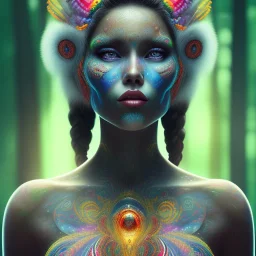 spray painting,maori woman called babina in magical forest, Character Portrait, bright colours,face, magnificent, majestic, highly intricate gigantic, Realistic photography, incredibly detailed, ultra high resolution, 8k, complex 3d render, cinema 4d