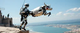 rc robot soldier female bay watch traffic cop priest drone cow, cliff diving in the olympics