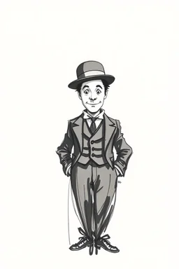 sketch of a Charlie Chaplin