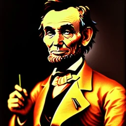 abe lincoln eating chili