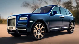 Rolls Royce Cullinan with a twisted metal theme