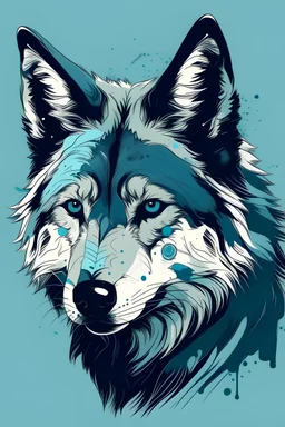 a vector of a wolf