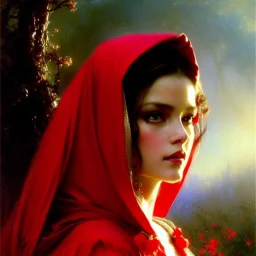 portrait 'beautiful booty Busty Red Riding Hood',painting by gaston bussiere, greg rutkowski, yoji shinkawa, yoshitaka amano, tsutomu nihei, donato giancola, tim hildebrandt, oil on canvas, cinematic composition, extreme detail,fit full head inside picture,32k