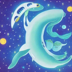 Astral whale in outerspace