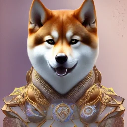 Pleiadean shiba inu with atlantean facepaint