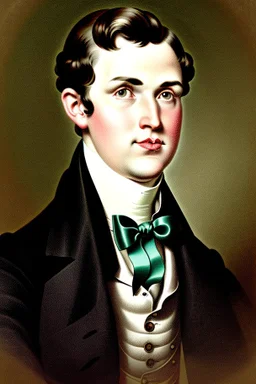 Extremely rich young pretty liberal guy politician portrait 1800s