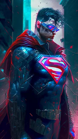 cyberpunk inspired superman