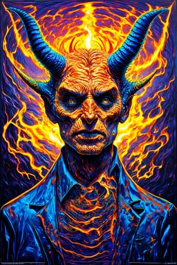 freeing self from devil energy; Neo-surrealistic Optical Art