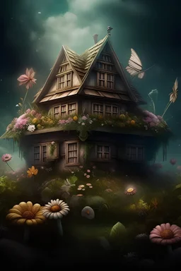 a symbol that represents a nation apart of a historical magical continent in a fictional story. this house is represented by flowers