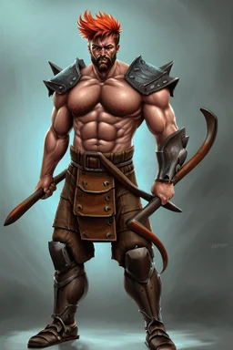 Zaprodan, the 'Thunder Drummer' is depicted as a short and stout man, thick and barrel-chested. His arms strong from swinging his hammer all day. His armor is blue steel, detailed in a deep orange color. He has a fire red Mohawk and beard. He wields a battle axe of great power. It has been lost for centuries. He is a god quick to laughter and celebrating, drinking ale and toasting to his mighty deeds with his allies