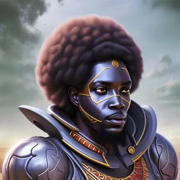 afrofuturism African King , looking straight at the camera, 8k, ultra realistic, hyper realistic, super detailed --ar 1000:1575 --q 2 --v 5