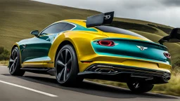 Bentley Mustang 2023 on road rear view