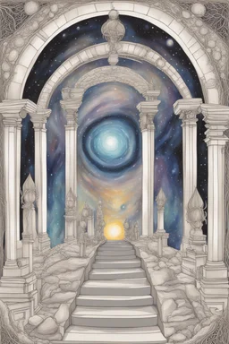 a portal to another universe,, by artist "Ingrid Umber", by artist "Sienna Lamberts"